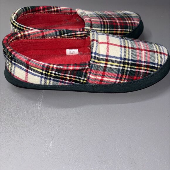 LL Bean Plaid Woman’s 9 M Sweater Fleece Slippers. EUC - Picture 4 of 13